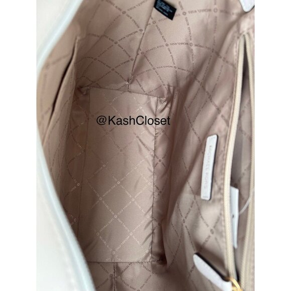 Michael Kors tote carmen large handbag MK signature optic white multi - Picture 7 of 12